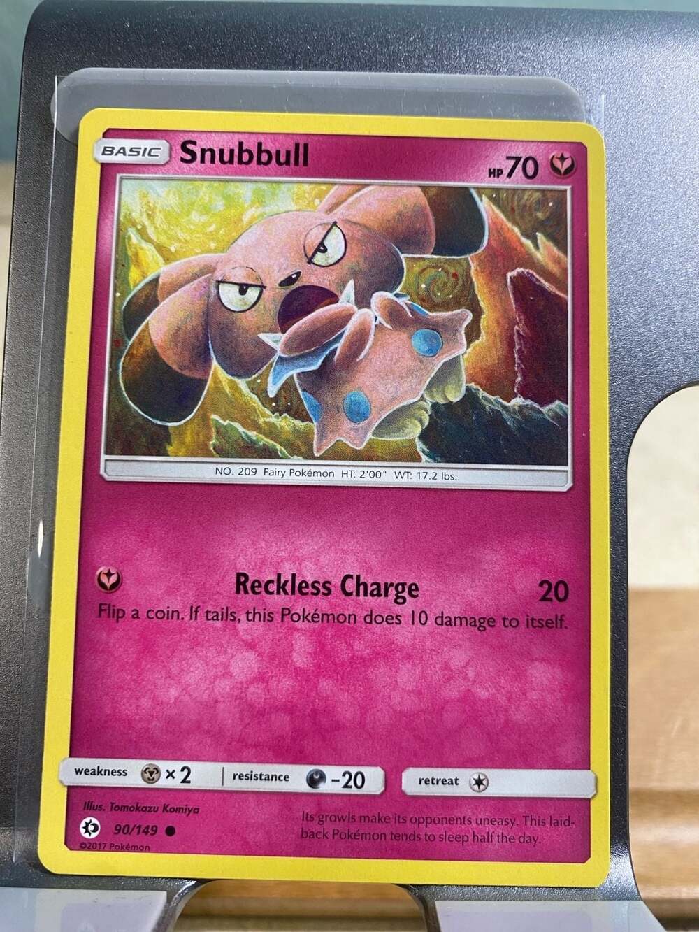 Snubbull 90/149 Common Sun & Moon Base Set Pokemon Card